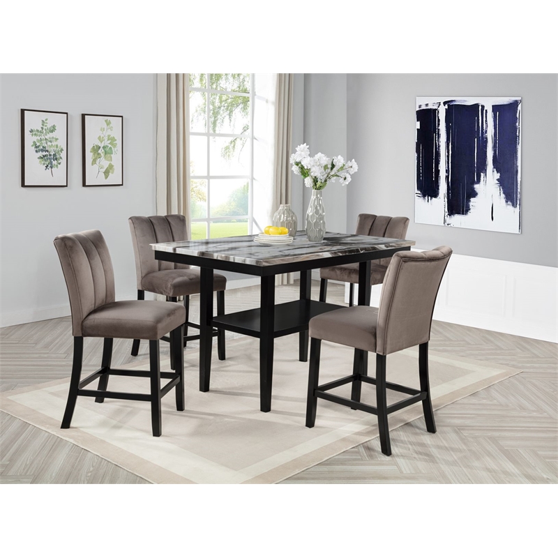 Best Master Furniture Sheridan Transitional Counter Height Dining Table