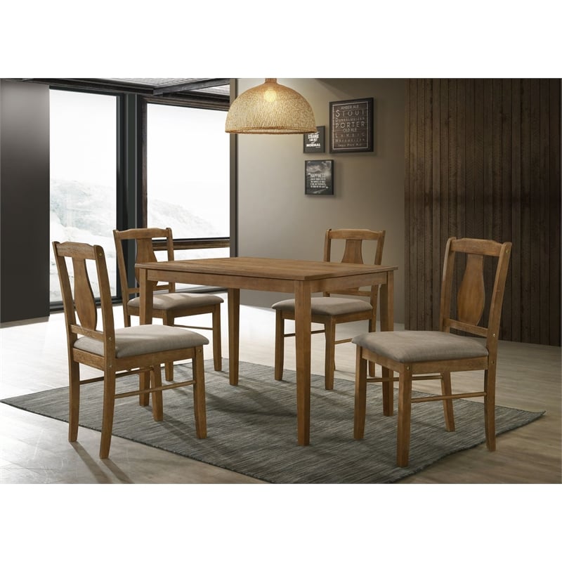 Best Master Furniture Solana 5-Piece Transitional Rectangle Dining Set (1 Box)