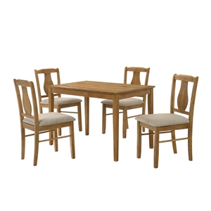Best Master Furniture Solana 5-Piece Transitional Rectangle Dining Set (1 Box)