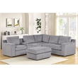 Best Master Furniture Solesse 9-Piece Contemporary Sectional Sofa (Grey)