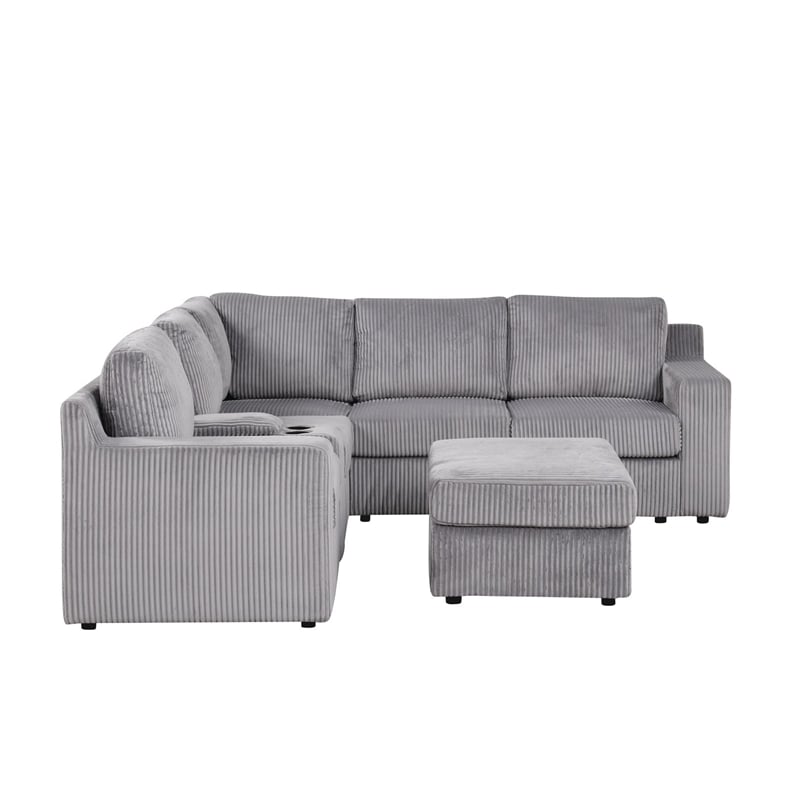Best Master Furniture Solesse 9-Piece Contemporary Sectional Sofa (Grey)