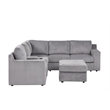 Best Master Furniture Solesse 9-Piece Contemporary Sectional Sofa (Grey)