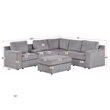 Best Master Furniture Solesse 9-Piece Contemporary Sectional Sofa (Grey)