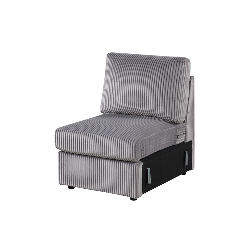 Best Master Furniture Solesse 8-Piece Contemporary Sectional Sofa (Grey)