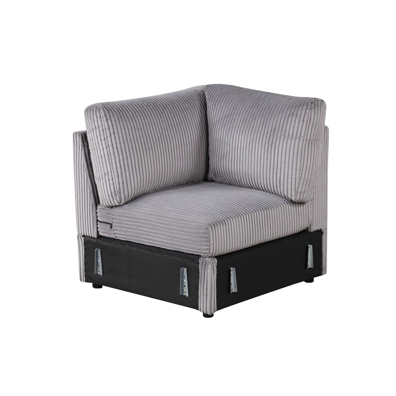 Best Master Furniture Solesse 8-Piece Contemporary Sectional Sofa (Grey)