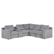 Best Master Furniture Solesse 8-Piece Contemporary Sectional Sofa (Grey)