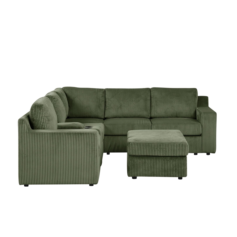 Best Master Furniture Solesse 9-Piece Contemporary Sectional Sofa (Green)