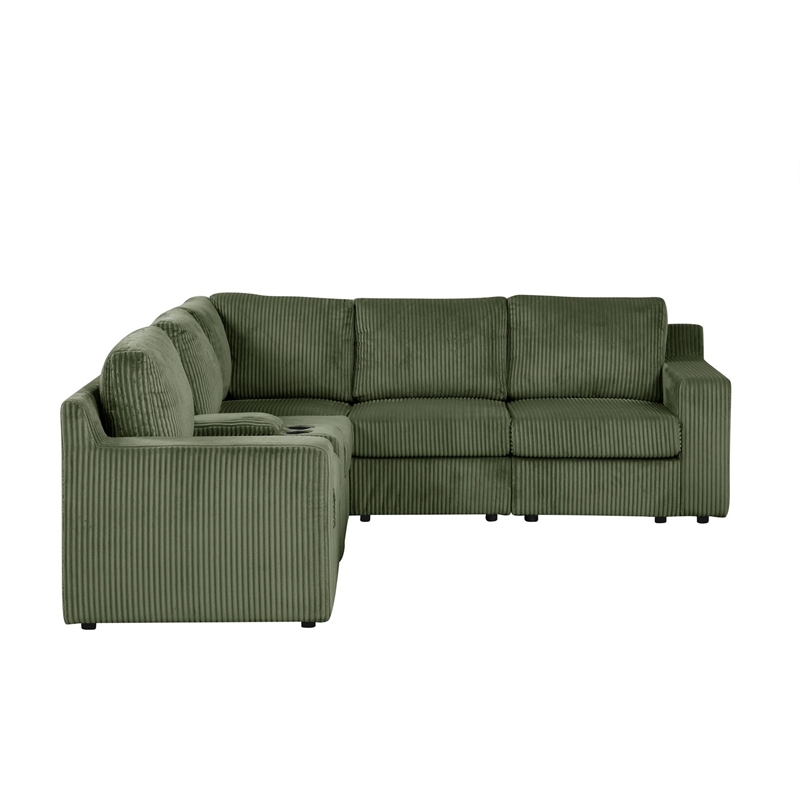 Best Master Furniture Solesse 8-Piece Contemporary Sectional Sofa (Green)