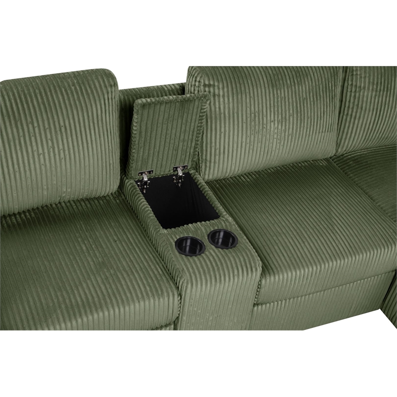 Best Master Furniture Solesse 8-Piece Contemporary Sectional Sofa (Green)
