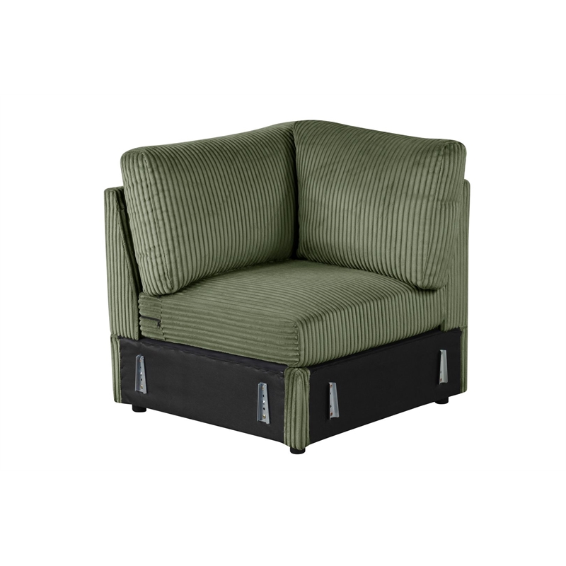 Best Master Furniture Solesse 8-Piece Contemporary Sectional Sofa (Green)
