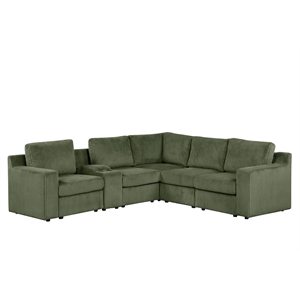 Best Master Furniture Solesse 8-Piece Contemporary Sectional Sofa (Green)