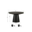 Best Master Furniture Terra Transitional Round Modern Coffee Table (Ebony Black)