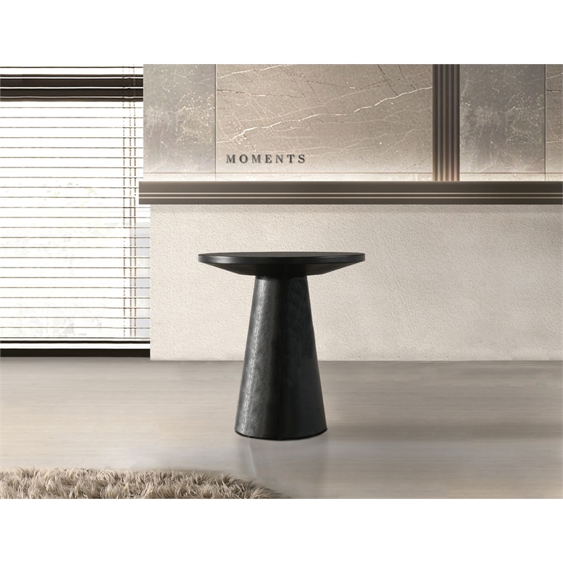 Best Master Furniture Terra Transitional Modern Round Sofa Table (Ebony Black)