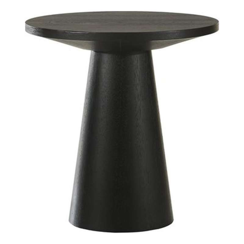 Best Master Furniture Terra Transitional Modern Round Sofa Table (Ebony Black)