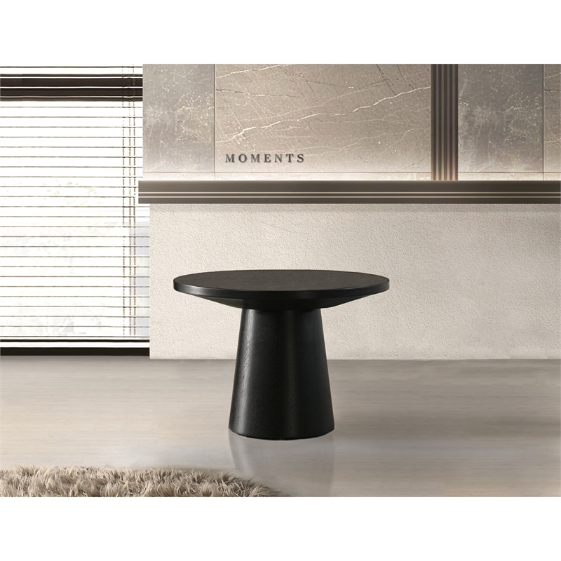 Best Master Furniture Terra Transitional Round Modern End Table (Ebony Black)