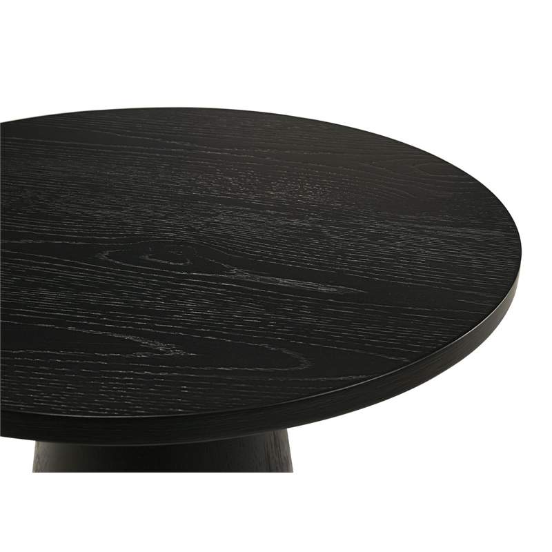 Best Master Furniture Terra Transitional Round Modern End Table (Ebony Black)