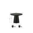 Best Master Furniture Terra Transitional Round Modern End Table (Ebony Black)