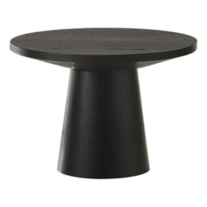 Best Master Furniture Terra Transitional Round Modern End Table (Ebony Black)
