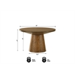 Best Master Furniture Terra Transitional Round Modern Coffee Table (Walnut)