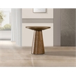 Best Master Furniture Terra Transitional Modern Round Sofa Table (Walnut)