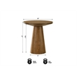 Best Master Furniture Terra Transitional Modern Round Sofa Table (Walnut)