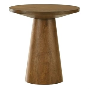 Best Master Furniture Terra Transitional Modern Round Sofa Table (Walnut)