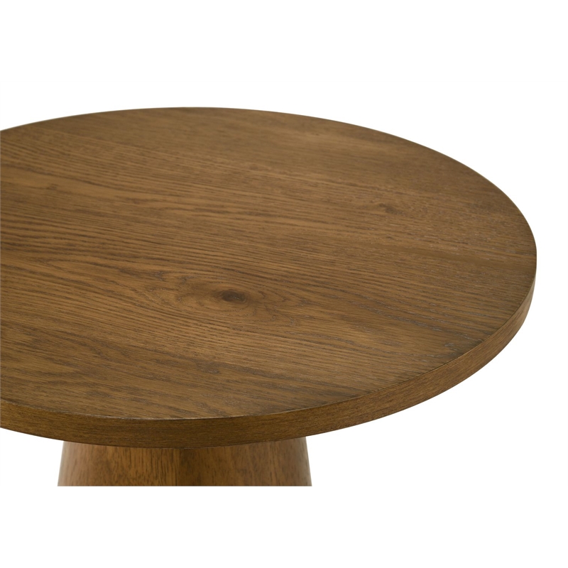 Best Master Furniture Terra Transitional Round Modern End Table (Walnut)