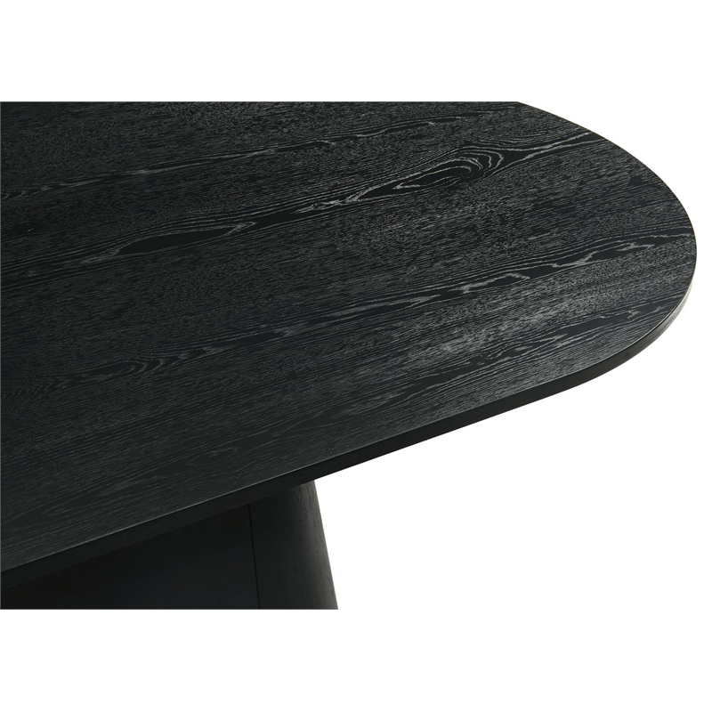 Best Master Furniture Terra Transitional Modern Oval Dining Table (Ebony Black)
