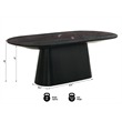 Best Master Furniture Terra Transitional Modern Oval Dining Table (Ebony Black)