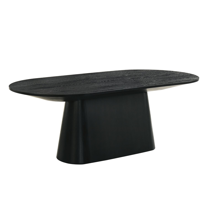 Best Master Furniture Terra Transitional Modern Oval Dining Table (Ebony Black)
