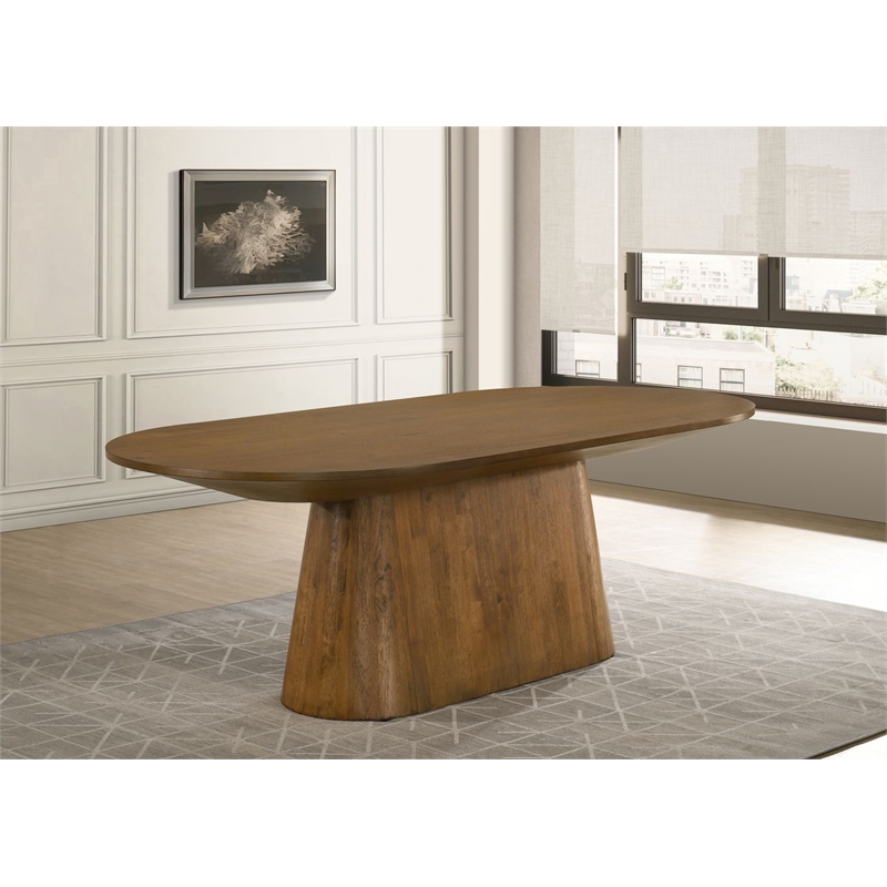 Best Master Furniture Terra Transitional Modern Oval Dining Table (Walnut)