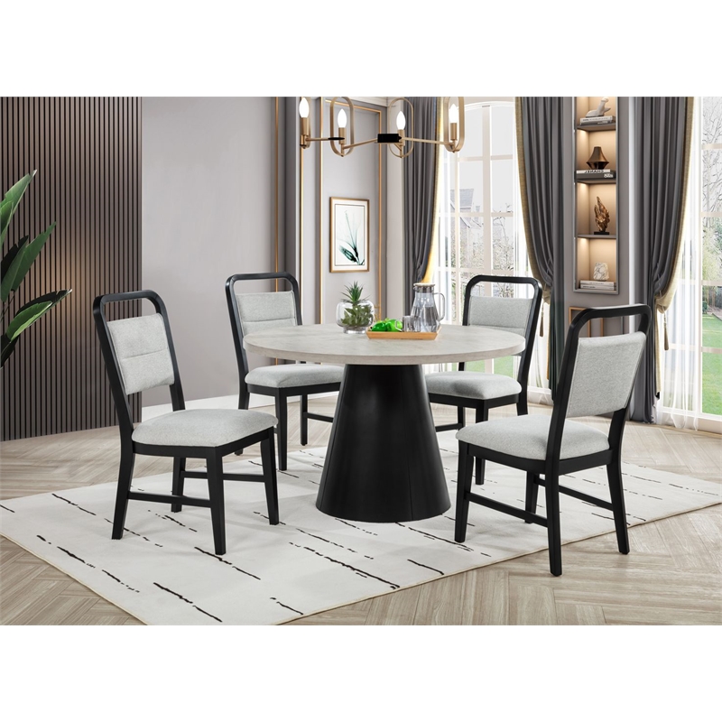 Best Master Furniture Timaro Transitional Modern Round Dining Table