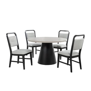 Best Master Furniture Timaro 5-Piece Transitional Modern Round Dining Set