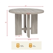 Best Master Furniture Timbria 5-Piece Transitional Modern Round Dining Set