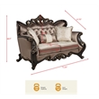 Best Master Furniture Tlerra Victorian Traditional Desert Sand Loveseat