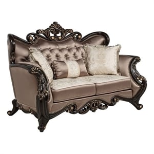 Best Master Furniture Tlerra Victorian Traditional Desert Sand Loveseat