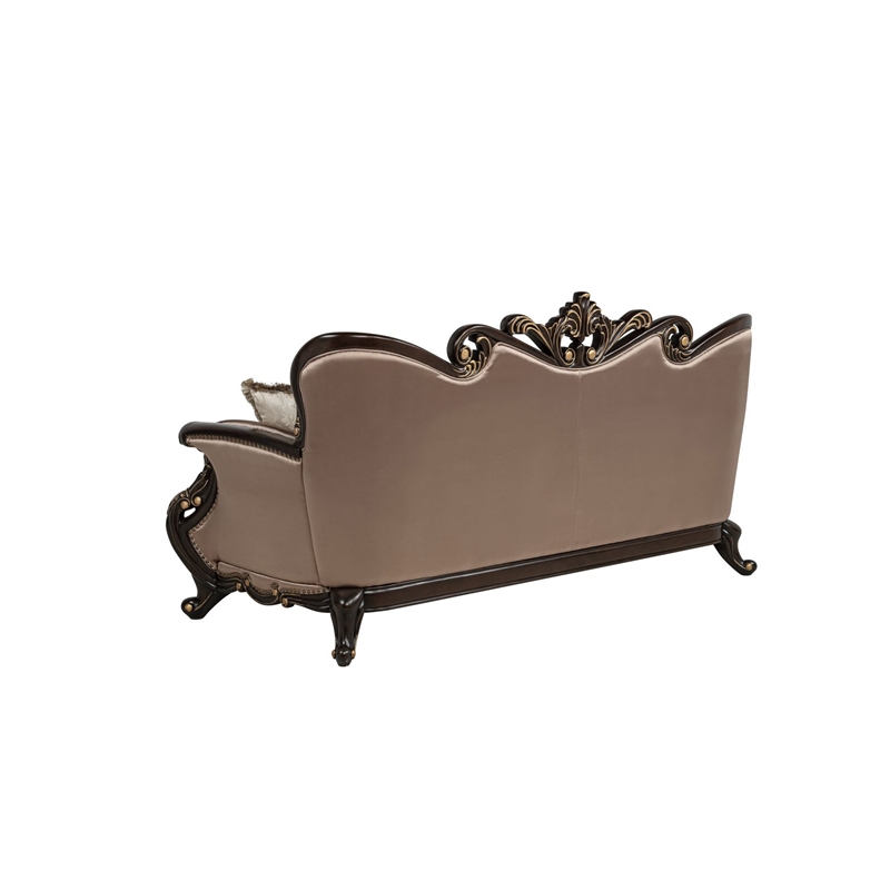 Best Master Furniture Tlerra Victorian Traditional Desert Sand Living Room Sofa