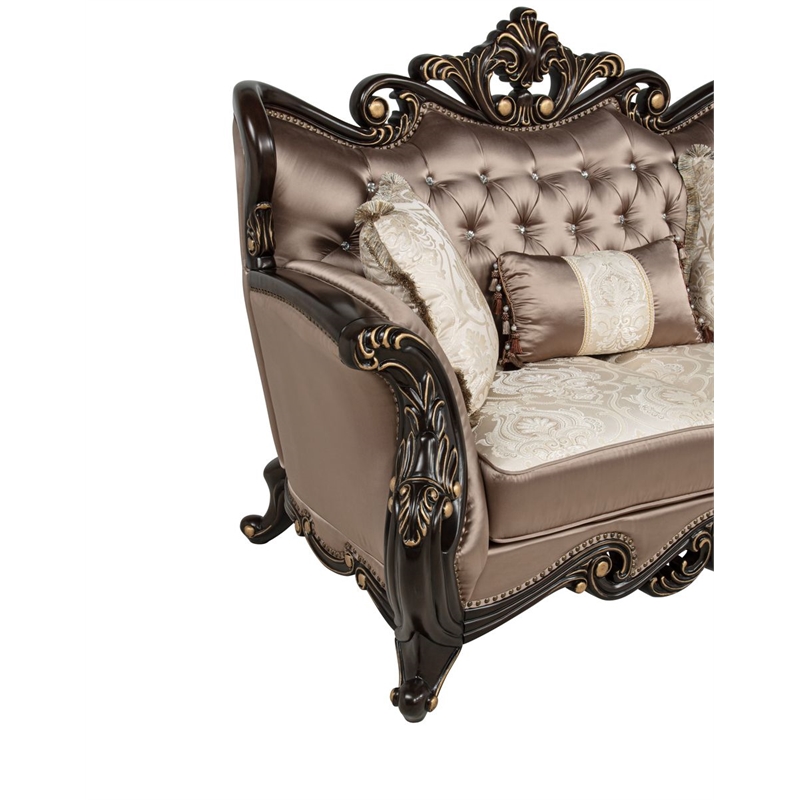 Best Master Furniture Tlerra Victorian Traditional Desert Sand Living Room Sofa