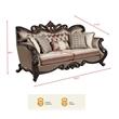 Best Master Furniture Tlerra Victorian Traditional Desert Sand Living Room Sofa