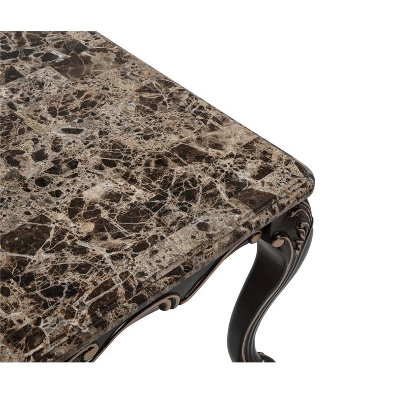 Best Master Furniture Tlerra Victorian Traditional Brown Espresso Coffee Table
