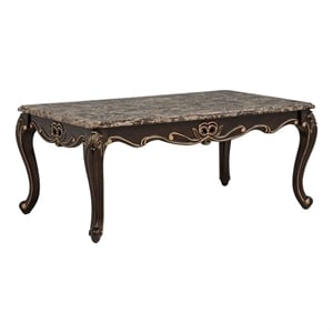 Best Master Furniture Tlerra Victorian Traditional Brown Espresso Coffee Table