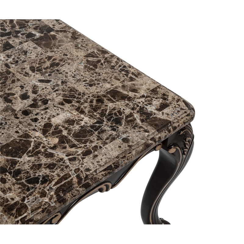 Best Master Furniture Tlerra Victorian Traditional Brown Espresso End Table