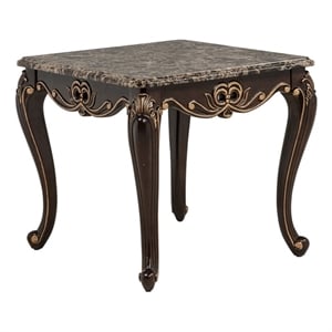 Best Master Furniture Tlerra Victorian Traditional Brown Espresso End Table