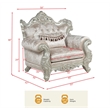Best Master Furniture Tlerra Victorian Traditional Champagne Living Room Chair