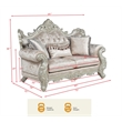 Best Master Furniture Tlerra Victorian Traditional Champagne Loveseat