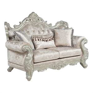 Best Master Furniture Tlerra Victorian Traditional Champagne Loveseat