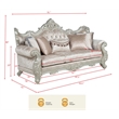 Best Master Furniture Tlerra Victorian Traditional Champagne Sofa