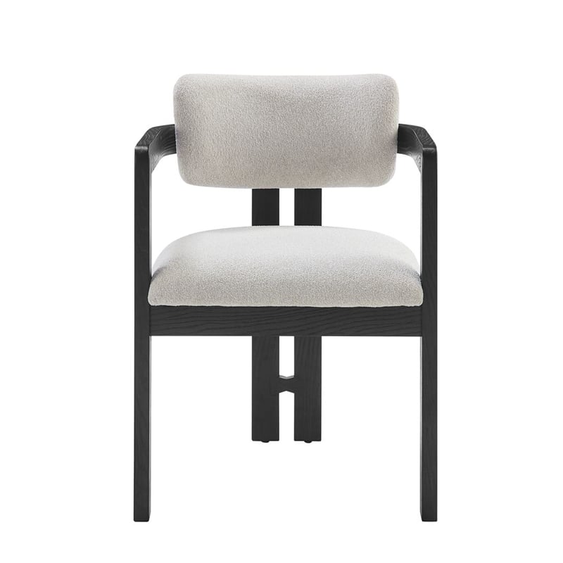 Best Master Furniture Tappelle Mid-Century Black Dining Arm Chair (Set of 2)