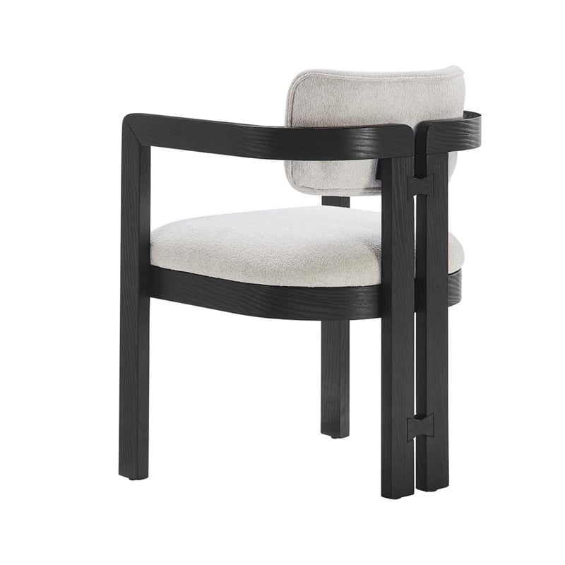 Best Master Furniture Tappelle Mid-Century Black Dining Arm Chair (Set of 2)