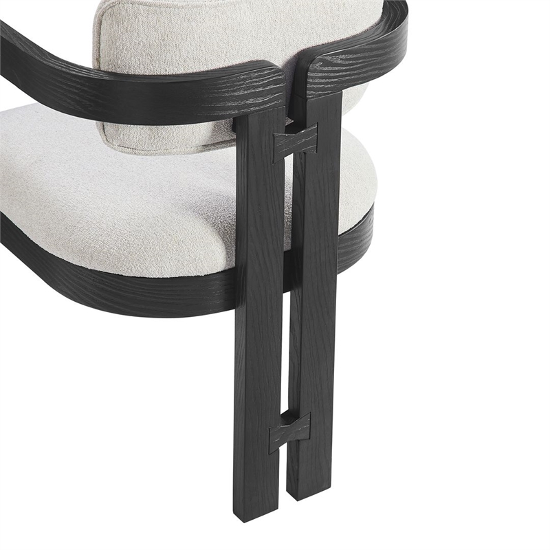 Best Master Furniture Tappelle Mid-Century Black Dining Arm Chair (Set of 2)